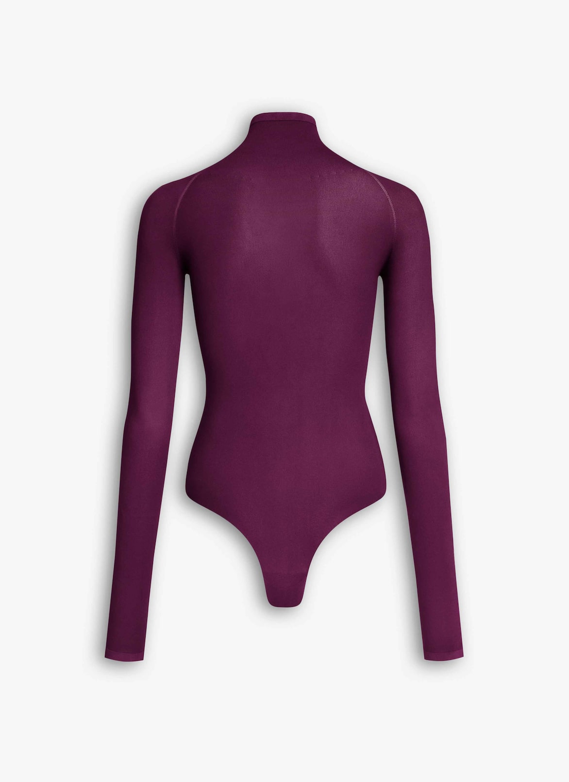HIGH NECK SECOND-SKIN KNIT BODYSUIT ALAÏA BURGUNDY HIGH NECK SECOND-SKIN KNIT BODYSUIT
